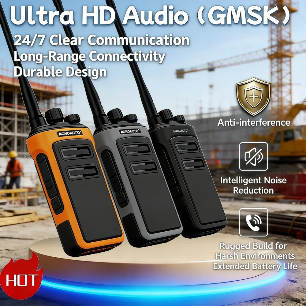 Motolola 50KM Long Range Walkie Talkie UHF Two Way Radio Waterproof Rechargeable with Ultra HD Audio for Hiking Camping