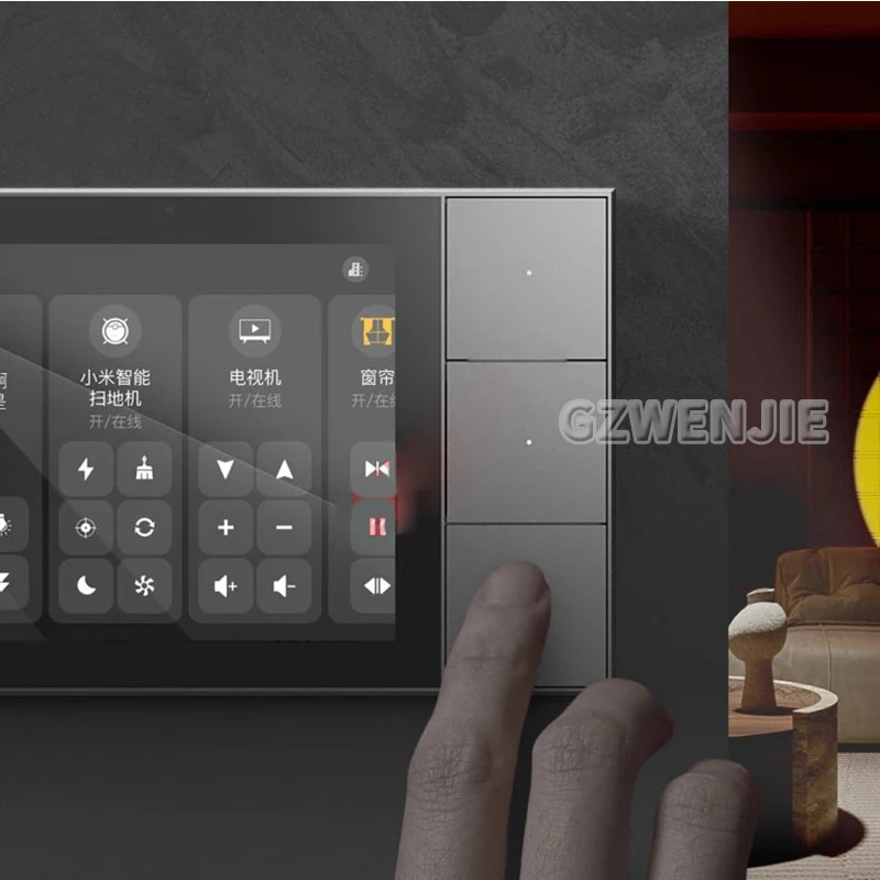 Tuya Wifi Smart Touch Screen Center Control Panel Voice Control Alexa Built-in RS485 Gateway Built-in For Intelligent Scenes
