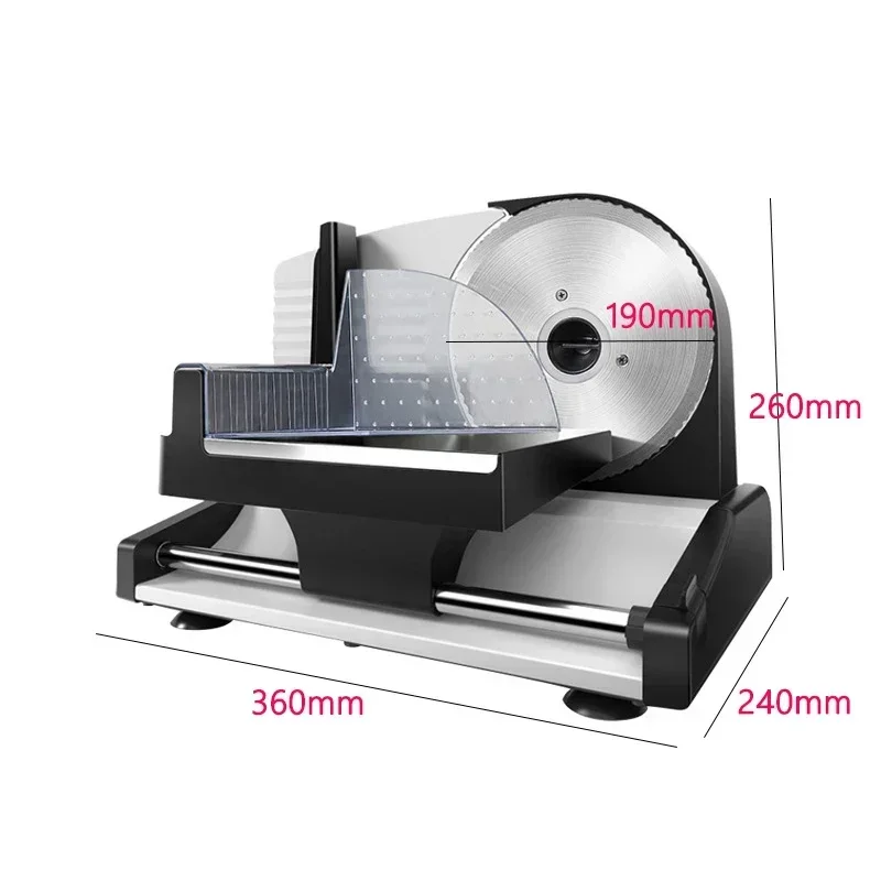 

Electric Meat Slicer Machine Deli Food Slicer Cuts Meat Cheese Bread Fruit Vegetable Adjustable Thickness Sausage Ham Slicer