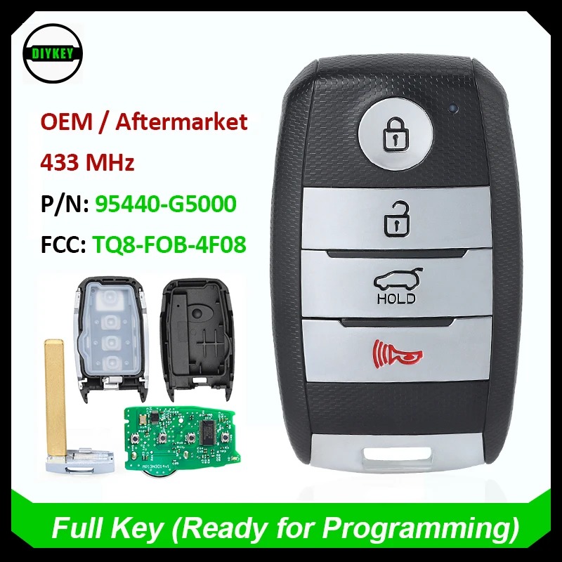 

Умный пульт дистанционного управления DIYKEY 95440-G5000 OEM / Aftermarket для KIA Niro Touring LX EX S Touring Hybrid 2017-2020