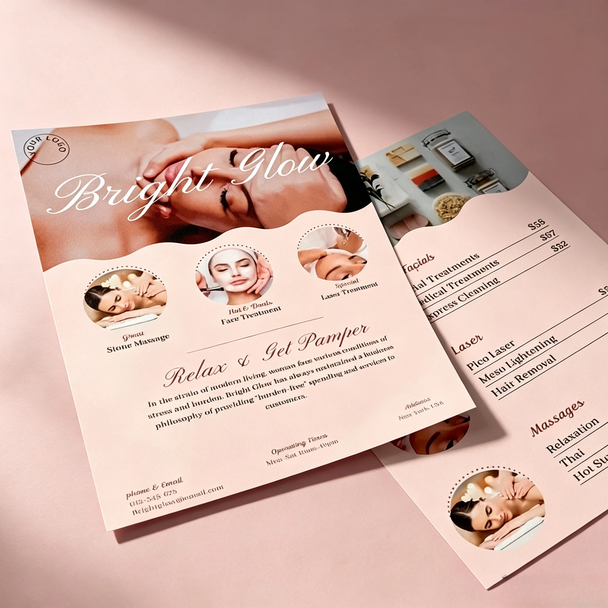 100pcs A4 Size Custom Flyers Personalized Printing Service For Business Promotion Event Advertising Marketing Leaflet
