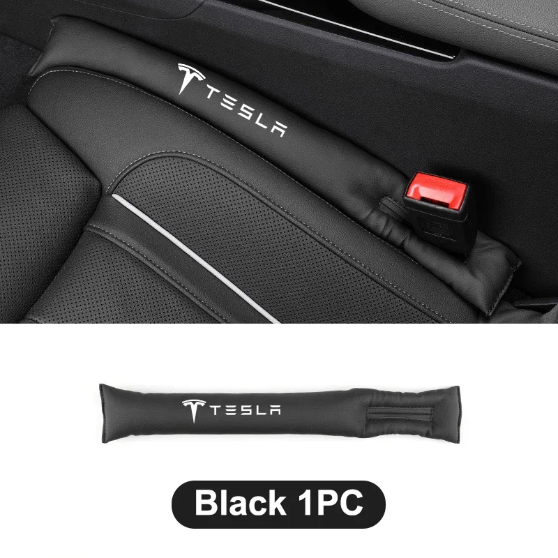 New Leather Car Seat Gap Filler Seat Gap Leak Proof Filling Plug Strip For Tesla Model S Model X Y 3 Roadster SpaceX