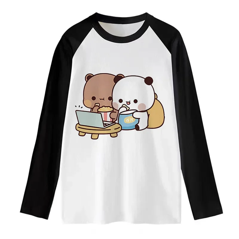 Y2k 90s Shirt Cute Bubu Dudu T Shirt Women Men Funny Long Sleeve Tshirt Gothic Harajuku Tees tops Carton Graphic T-shirt Female