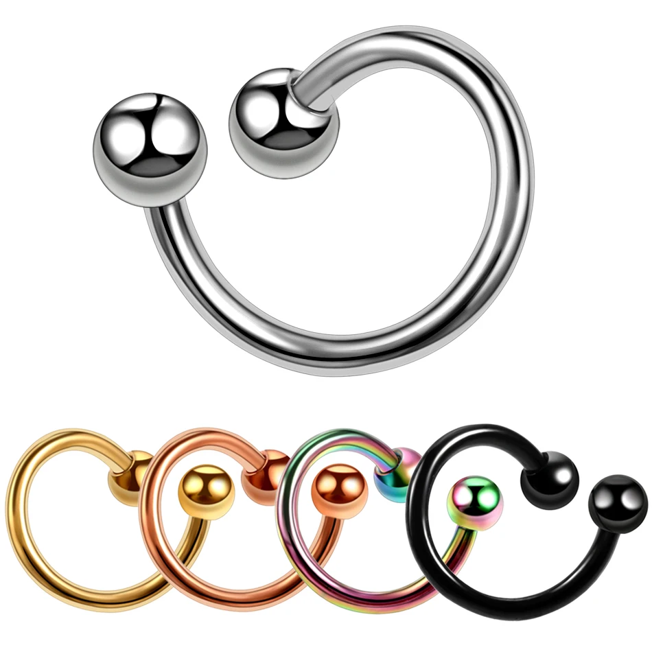 1PC Titanium Spiral Twisted Labret Nose Rings Piercing 16G S Shape Ear Cartilage Helix Oreja Piercings Body Accessories Jewelry image 6