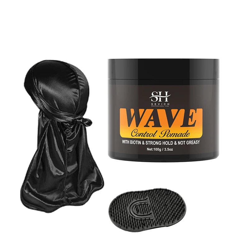 360 Wavy Frizz Control Gel Strong Hold Nourishing Scalp Wave Cream Natural Anti-Hair Loss Clay Hair Pomade for African Black Men