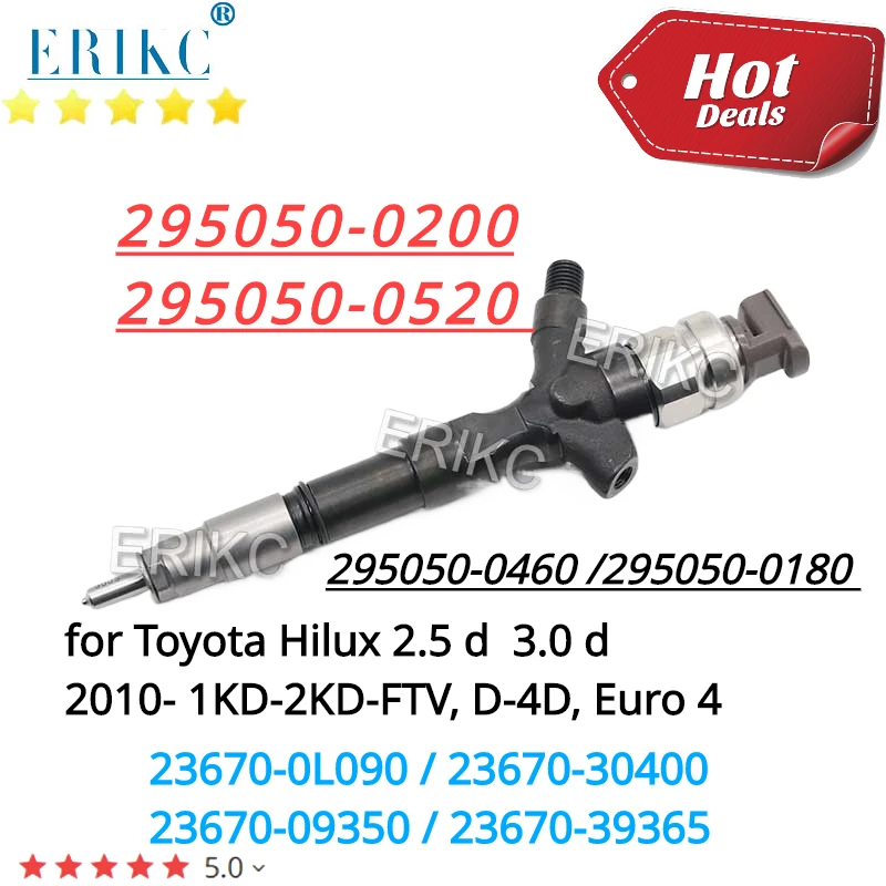 

23670-30400 23670-0L090 Common Rail Injector 23670-09350 23670-39365 FOR Auto Toyota Hilux 2.5 3.0 d 1KD 2KD-FTV D-4D Euro 4