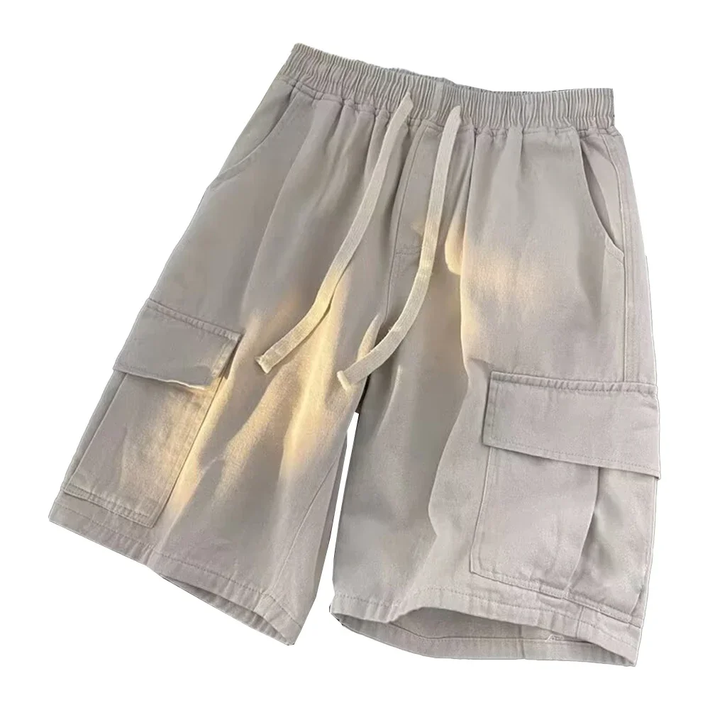 

For Summer Activities Multi-Pockets Shorts Outdoor Activities 95 Cotton Fabric High Street Fashion Knee Length