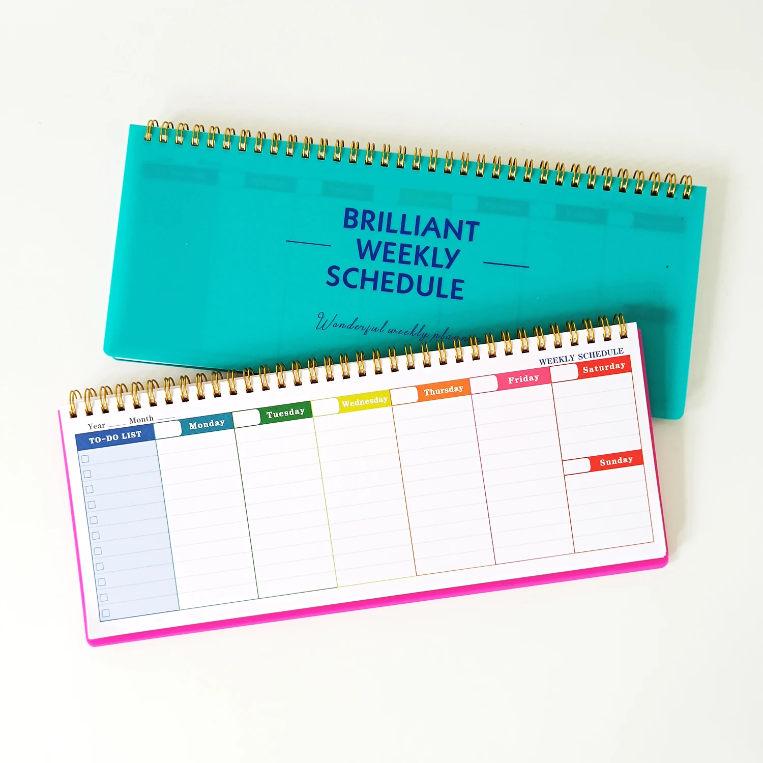 English Coil Brilliant Weekly Schedule Simple Weekly Planner Checklist Planning Agenda Weekly Planer To-do List Weekly Planners