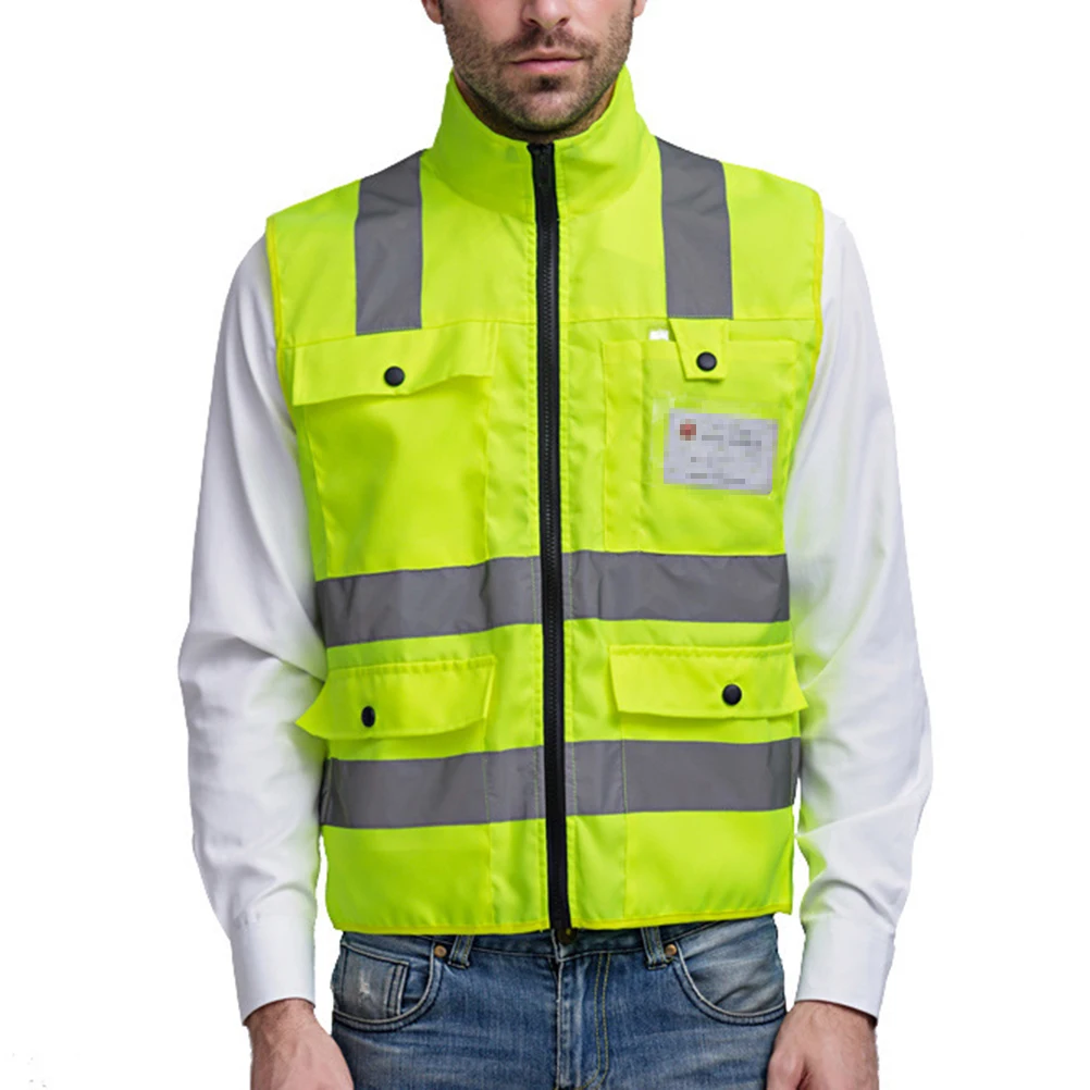 

1pc Reflective Vest Fully Adjustable Vest for Night Running Cycling Jogging Walking Size- (Yellow)