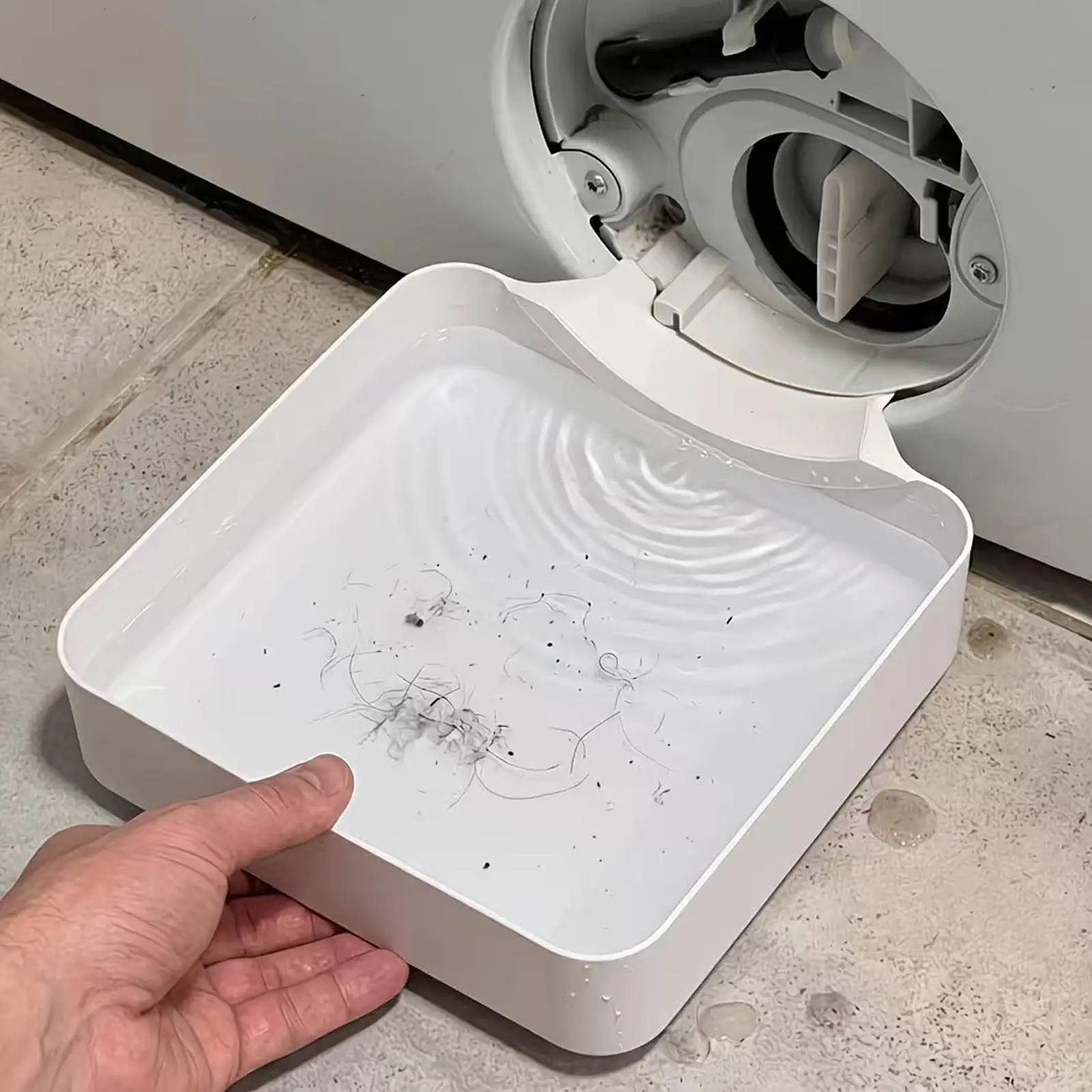 Washing Machine Drip Tray Leak proof Drain Pan with Deflector Water Catcher Funnel for Apartments Garages and Mobile Homes