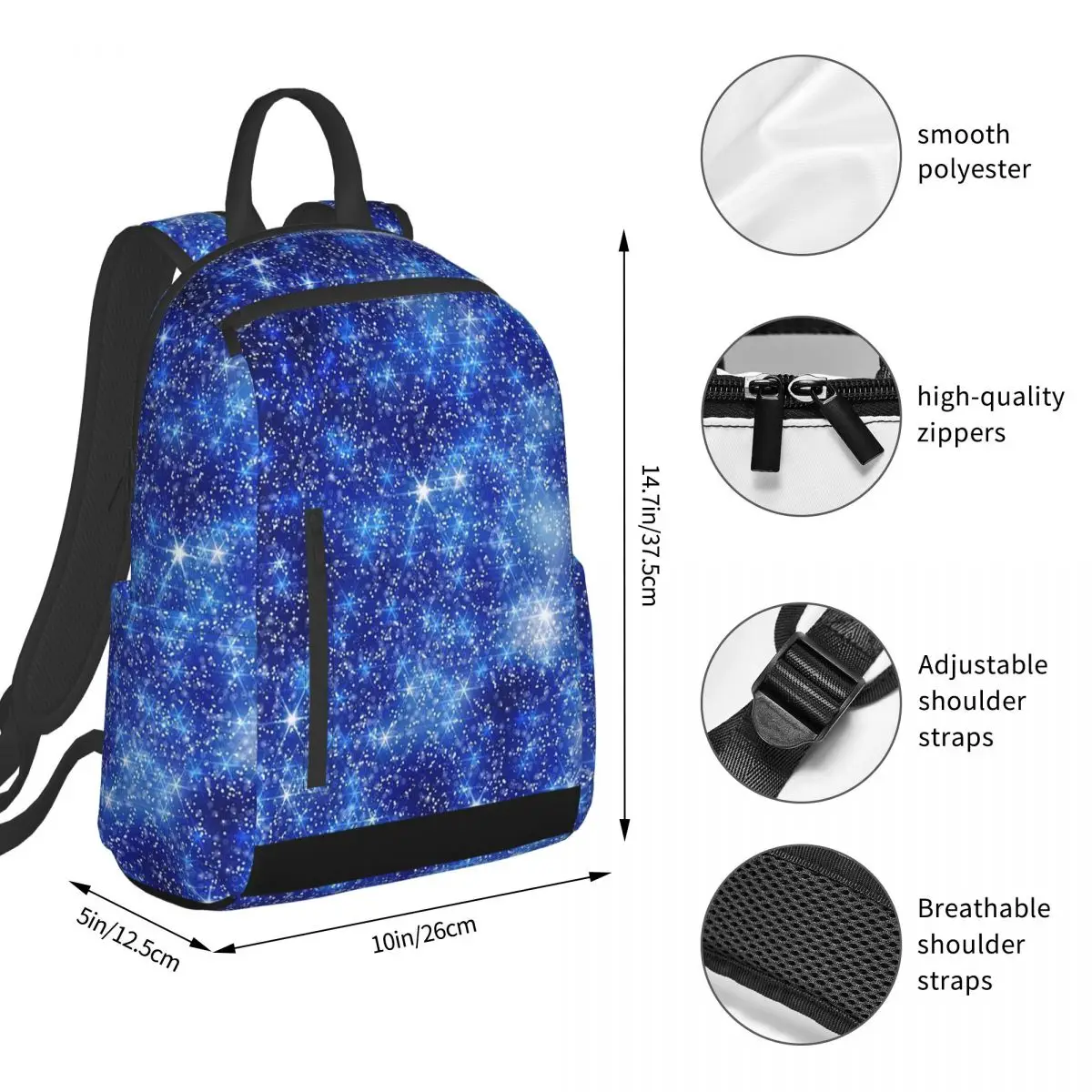 Space Galaxy Constellation (9) Backpack Student BookBag Boys Girls School Bag Laptop Shoulder Bags Men Women