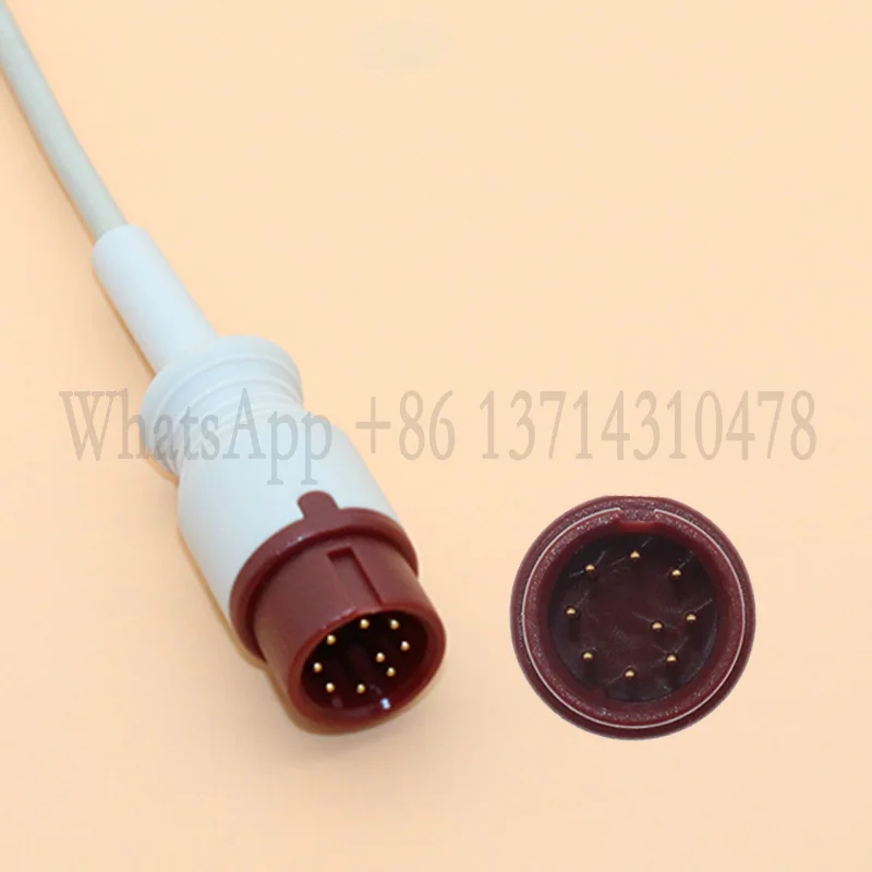 Red 9P Plug 3m of SpO2 Sensor Cable For BLT Biolight S Series/ AnyView M12 Patient Monitor