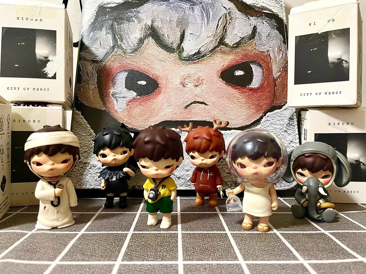 Pop Mart Hirono City Of Mercy Series Blind Box Guess Bag Mystery Box Toys Dolls Desktop Ornaments Collection Action Figure Gifts