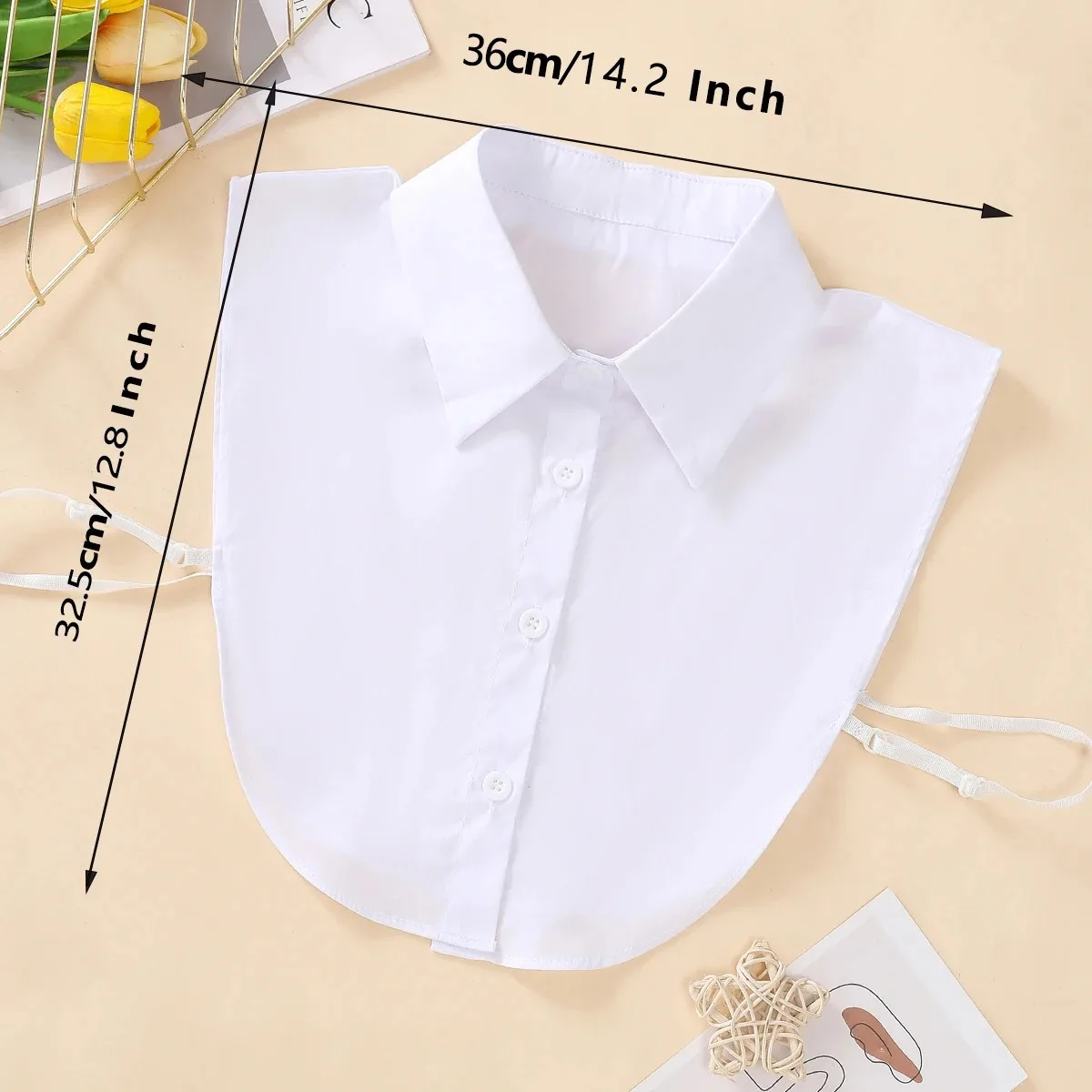 1 pz camicia da donna con colletto finto staccabile colletti bianchi neri moda tinta unita camicetta falsa accessori di abbigliamento unisex