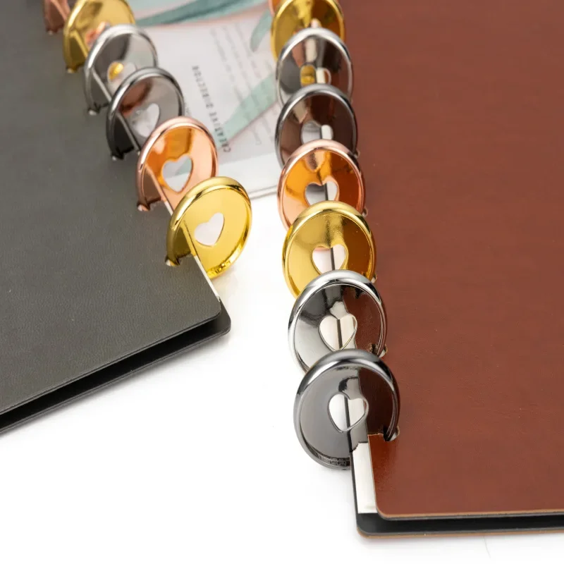 30PCS24mm new glossy electroplated love album loose-leaf buckle notebook ledger mushroom buckle