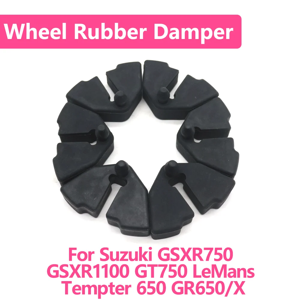 

For Suzuki GSXR 750 1100 GT750 LeMans Tempter 650 GR650 X Motorcycle Rear Wheel Drum Hub Cushion Sprocket Rubber Damper Gasket