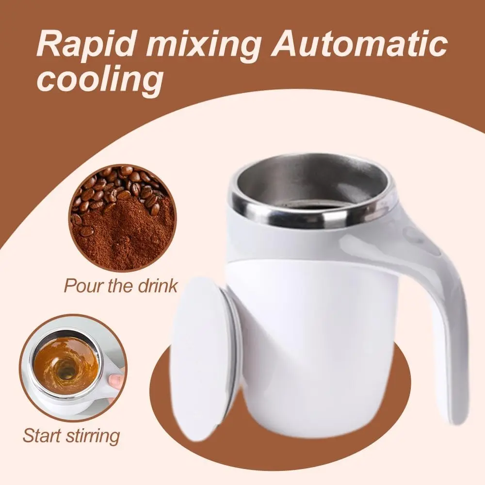 New Warmer Bottle Magnetic Rotating Blender USB Charging Auto Stirring Cup Coffee Milk Mixing Cup Lazy Smart Mixer Mark Cup