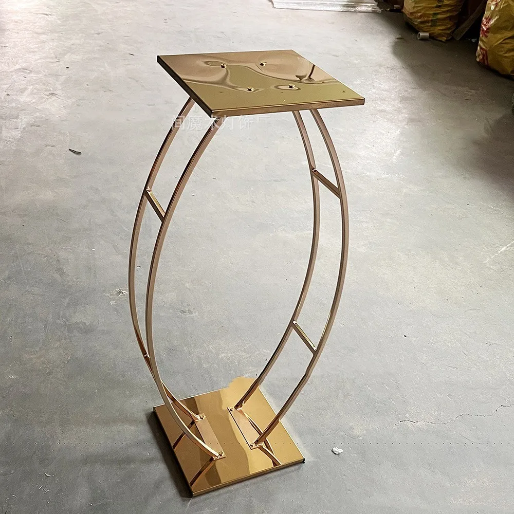 

80Cm Flower Vase Gold Column Stand Metal Road Lead Wedding Table Centerpiece Rack For Event Party Decoration