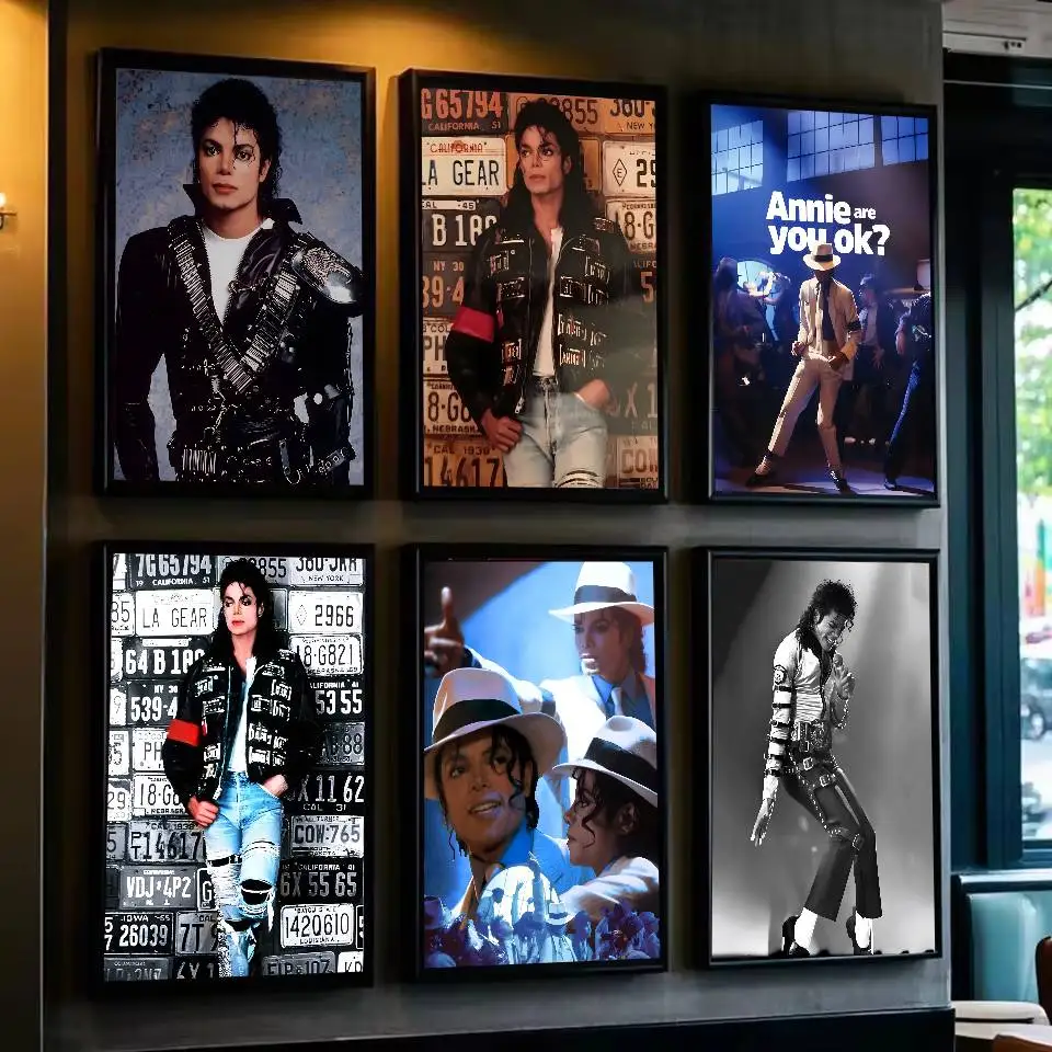 Michael Jackson affiche auto-adhésive Art papier imperméable autocollant café maison Bar dortoir décoration murale