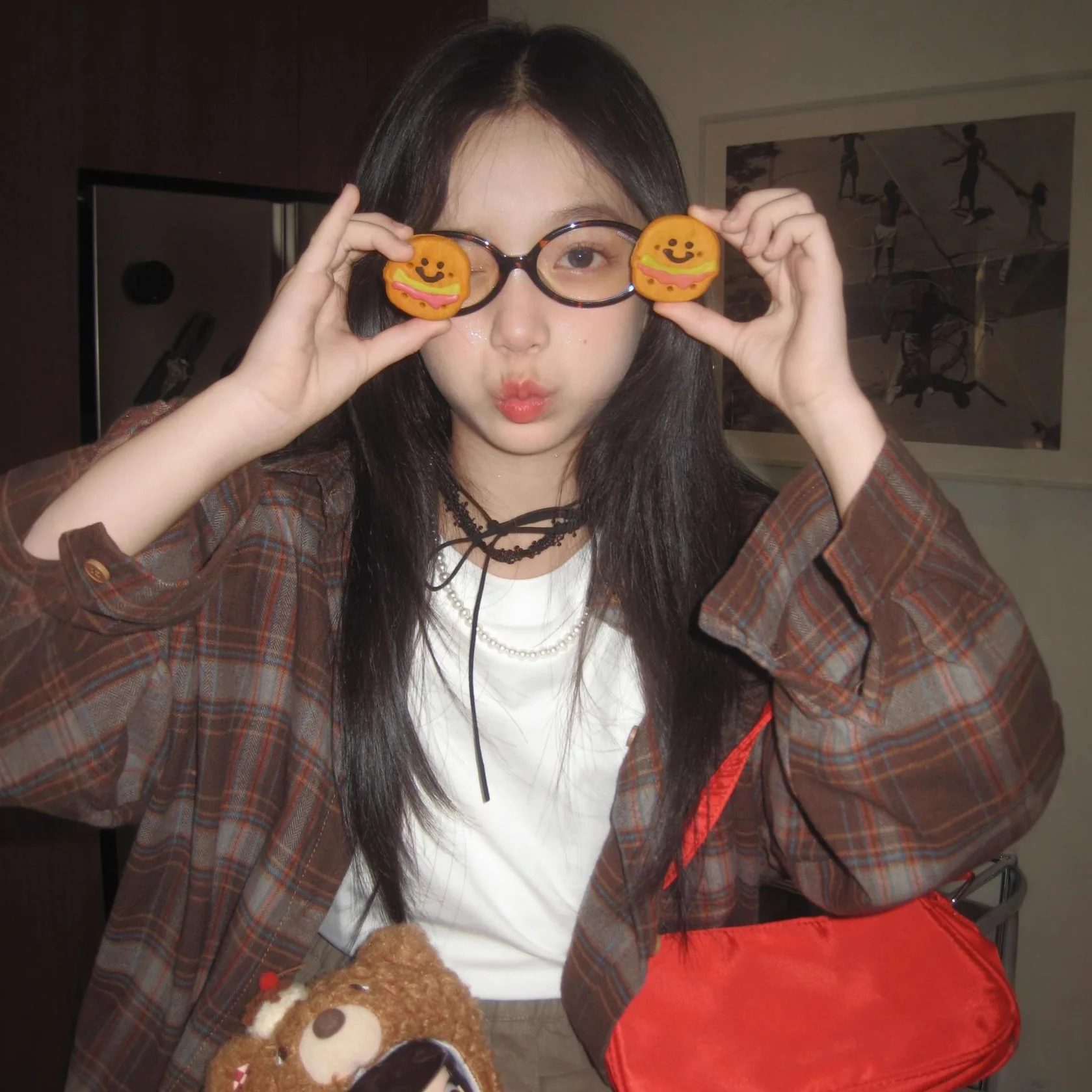 

Girls Outerwear 2025 Autumn Maillard Color Retro Brushed Comfortable Plaid Shirt Jacket Fashionable and Versatile Daily Wear