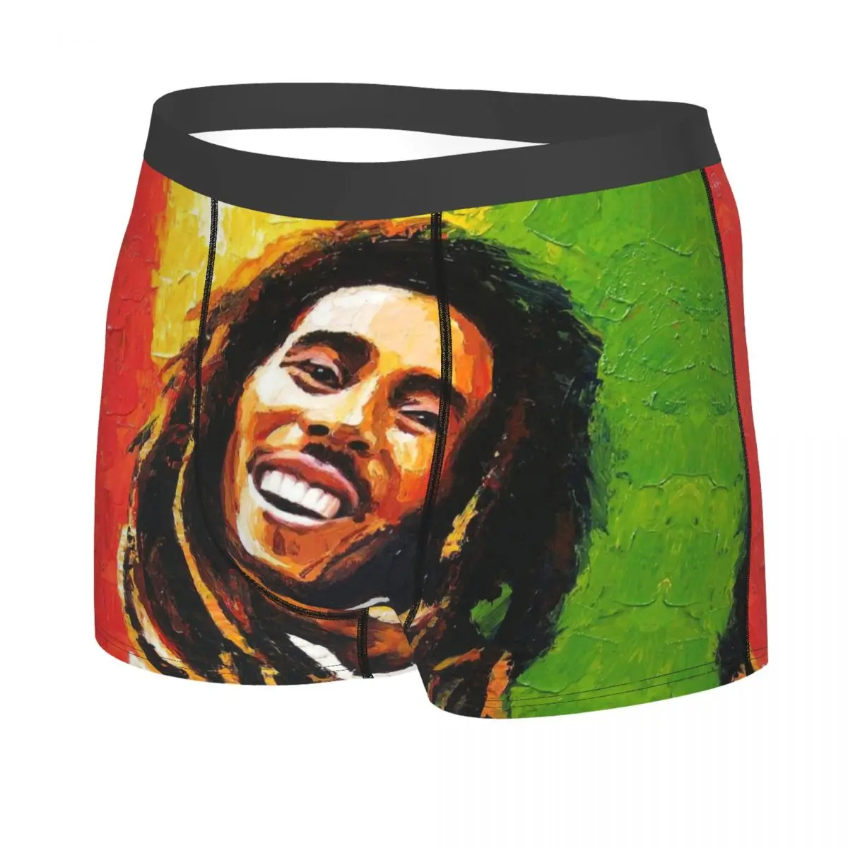 Male Sexy Bob Marley Soul Underwear Jamaica Reggae Musician Boxer Briefs Men Stretch Shorts Panties Underpants