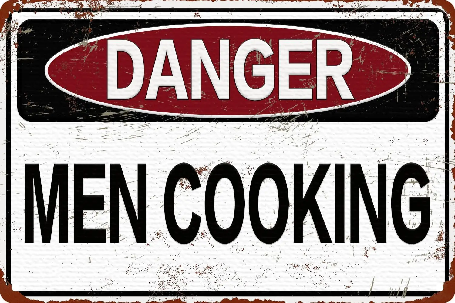 

Danger Men Cooking Garage Art Warning Sign Metal Tin es