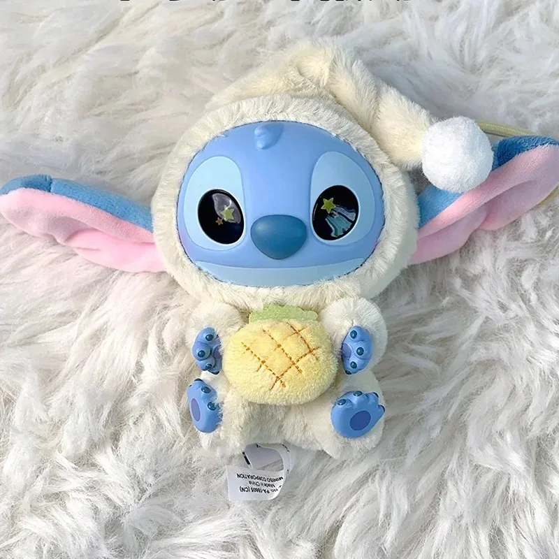 Disney New Stitch Eat Some Thing Before Sleep Series Vinyl Blind Box Bag Pendant Boneka Plush Lucu Mystery Box Mainan Hadiah Kejutan