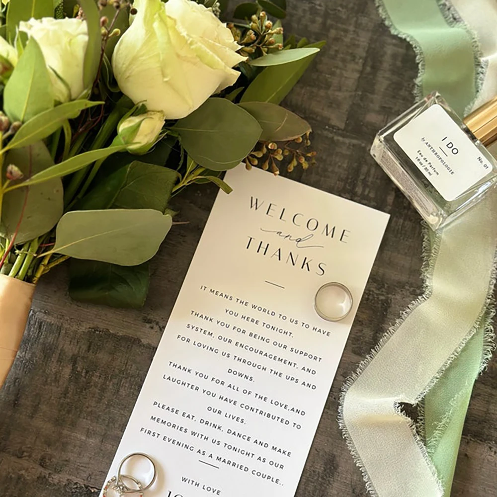 Personalized Table Card Wedding Table Decor Custom Thank You Place Card Minimalist Wedding Invitations Editable Place Setting view 6