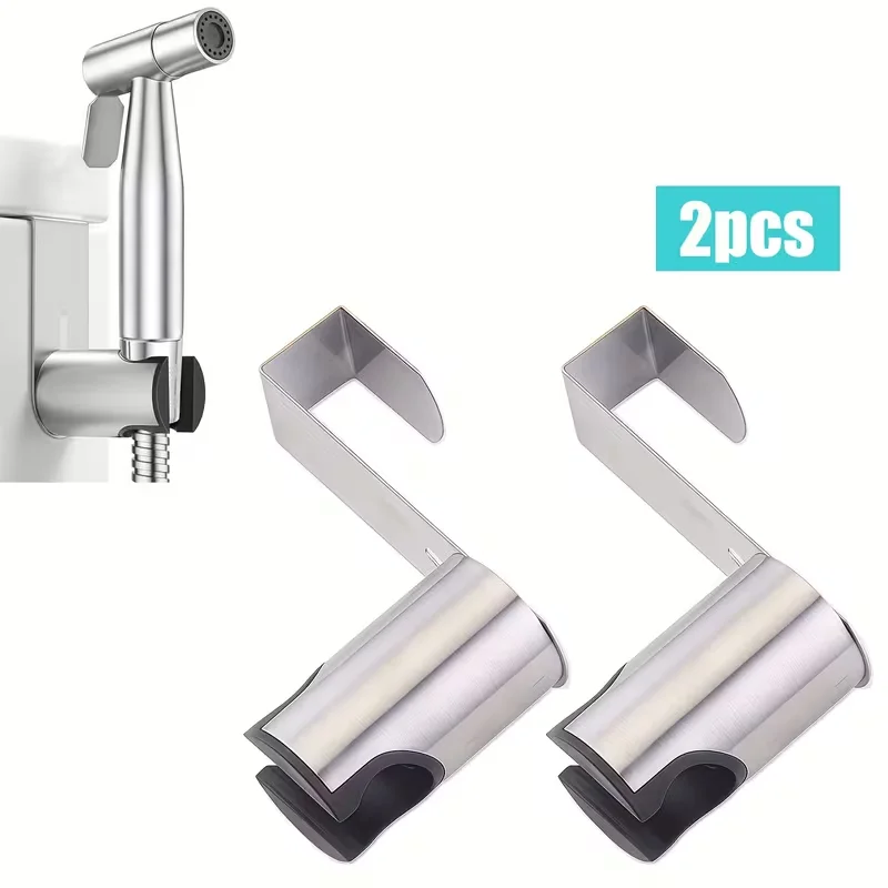 Edelstahl Toiletten-Sprühkopf-Halterung 2 Stück 304 Handbrause Bidet-Sprühaufsatz Aufhänger für Toilette