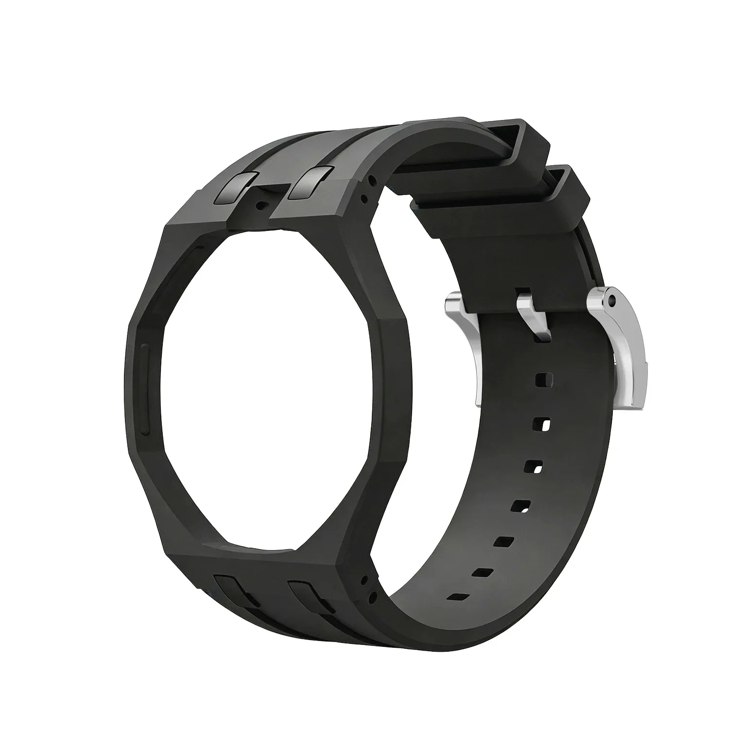 Ceramics Watch Case Silicone Strap Modification Kit for Swatch X AP Royal POP Change To Wristwatch 3/12 Clock Strap Case Set