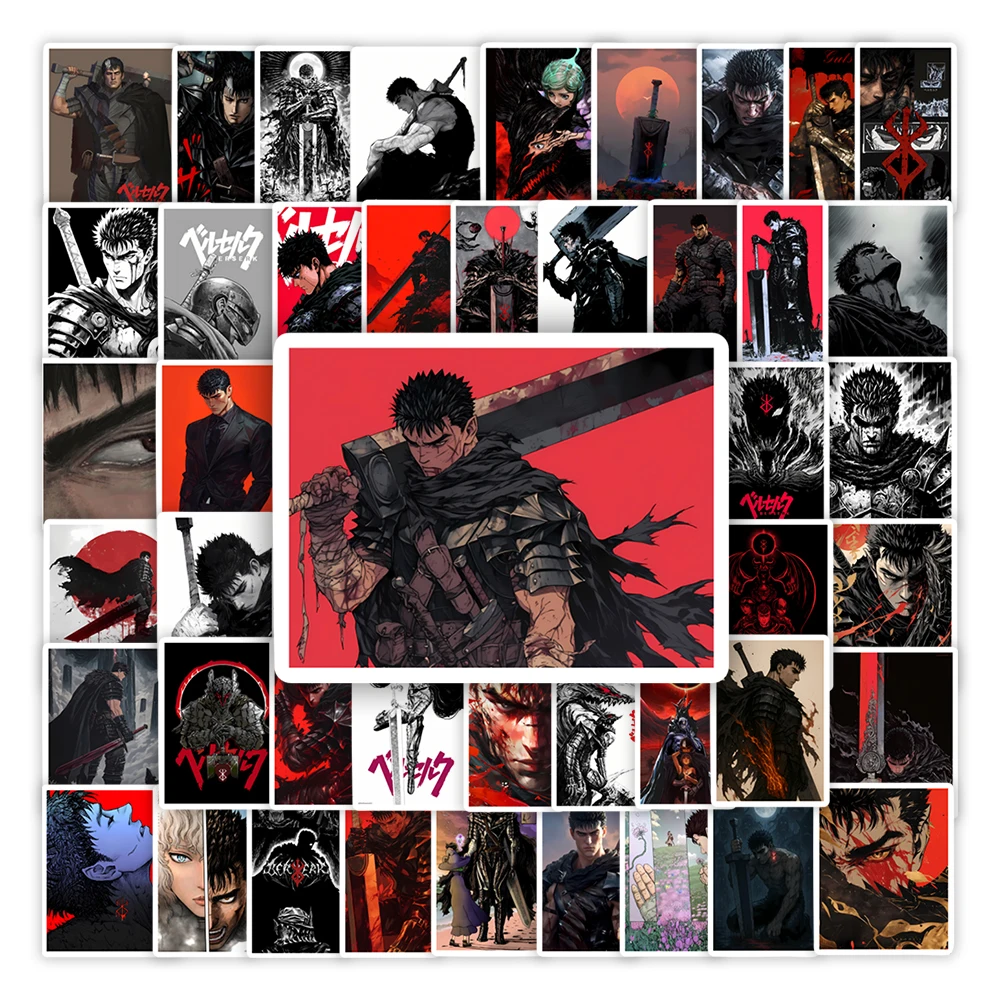 Manga Berserk Stickers DIY Kids Toys Gift for Scrapbook Junk Journals Laptop Phone Luggage Bottles Guitars Decorative Waterproof