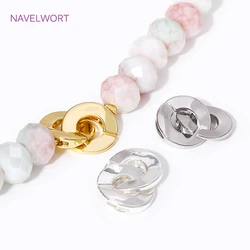 18K Gold Plated Brass Bracelet Connectors Clasp,Clasps For Jewelry,End Connectors Clasps For DIY Jewelry Making Accessories