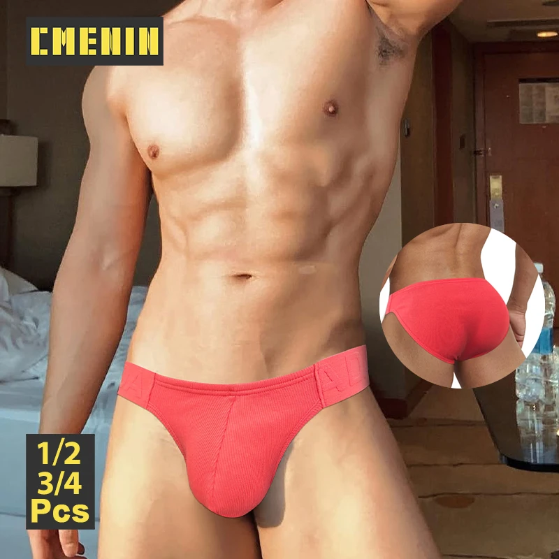 

1/2/3/4Pcs Breathable Cotton Men Briefs Men's Underwear Sexy Large Crotch Pouch Mens Underpants Gays High-cut Sports Man Briefs
