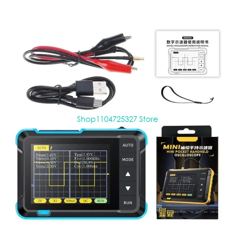D8KF Rechargeable Oscilloscope Multi Function Waveform Generator Electrical Tester