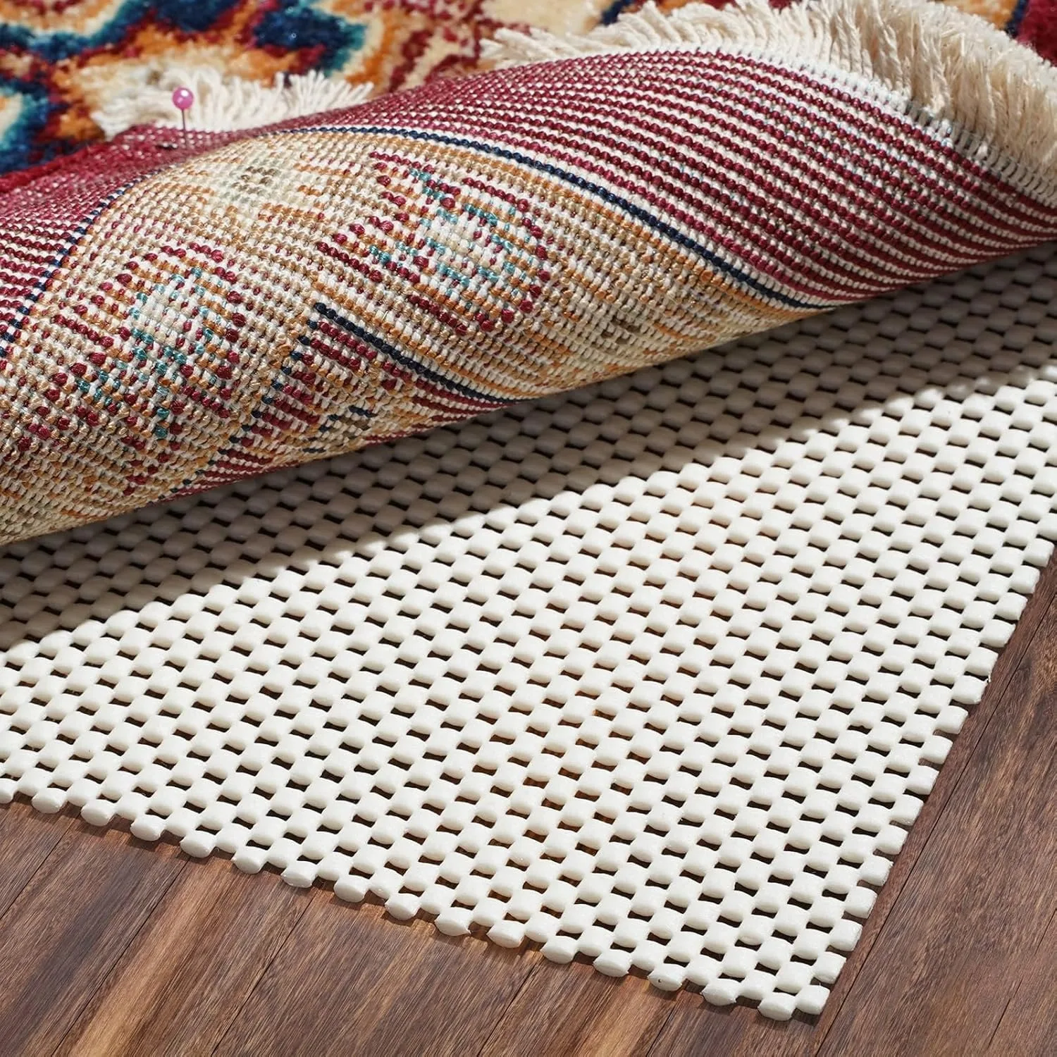 Cuttable Anti-slip Carpet Mat - Strong Grip for Multi-scenes, Easy to Clean & Tear-resistant, Universal for Wood Floors & Tiles