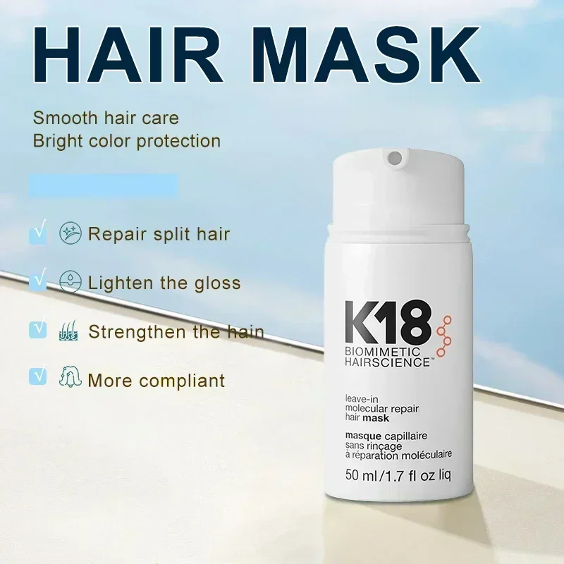 K18 Original Molecular Hair Mask Repairs Dry Damaged Reverse Hair Damage From Bleach Color Chemical Perfect Repair 50ml bc5