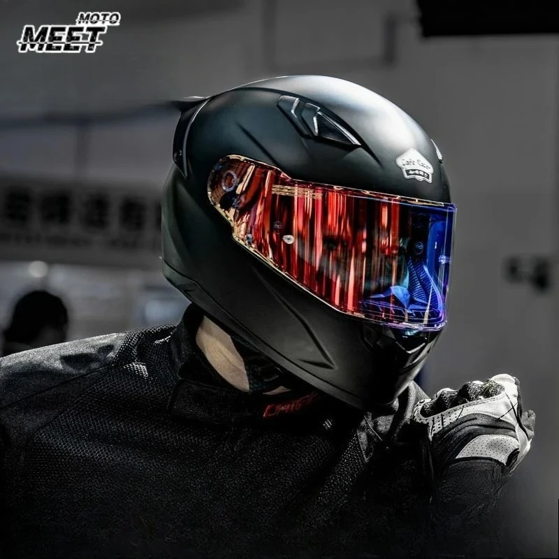 

Motorcycle Helmet Fashion Full Helmet Personalized Off-road Sunscreen Lenses Windproof Noise Reducing Personalized Tail Wing