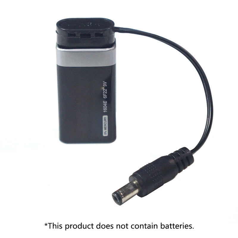 9V Battery Clip Converter Male DCJack Plug Power Cable Snap Connector Guitar Effect Pedal Battery Power Supply Adapter