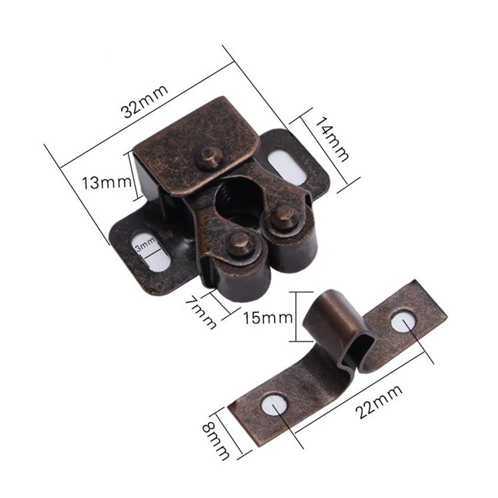 

10Pcs Door Buckle Push to Furniture Cabinet Spring Ball Latch Wardrobe Filing Machine Door Lock