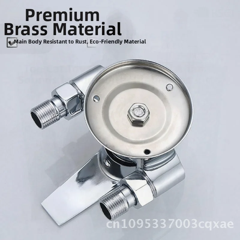 

Copper Wall-Mounted Bath Faucet with Cold And Hot Water Mixing Valve Modern Minimalist Shower Switch for Bathroom