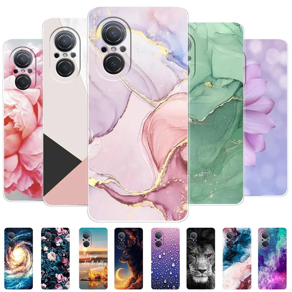 For Huawei nova 9 SE Case New Soft Silicone Fashion Clear Cover Nova 9 9se Bumper Marble Phone Case For Huawei Nova 9 Pro Fundas