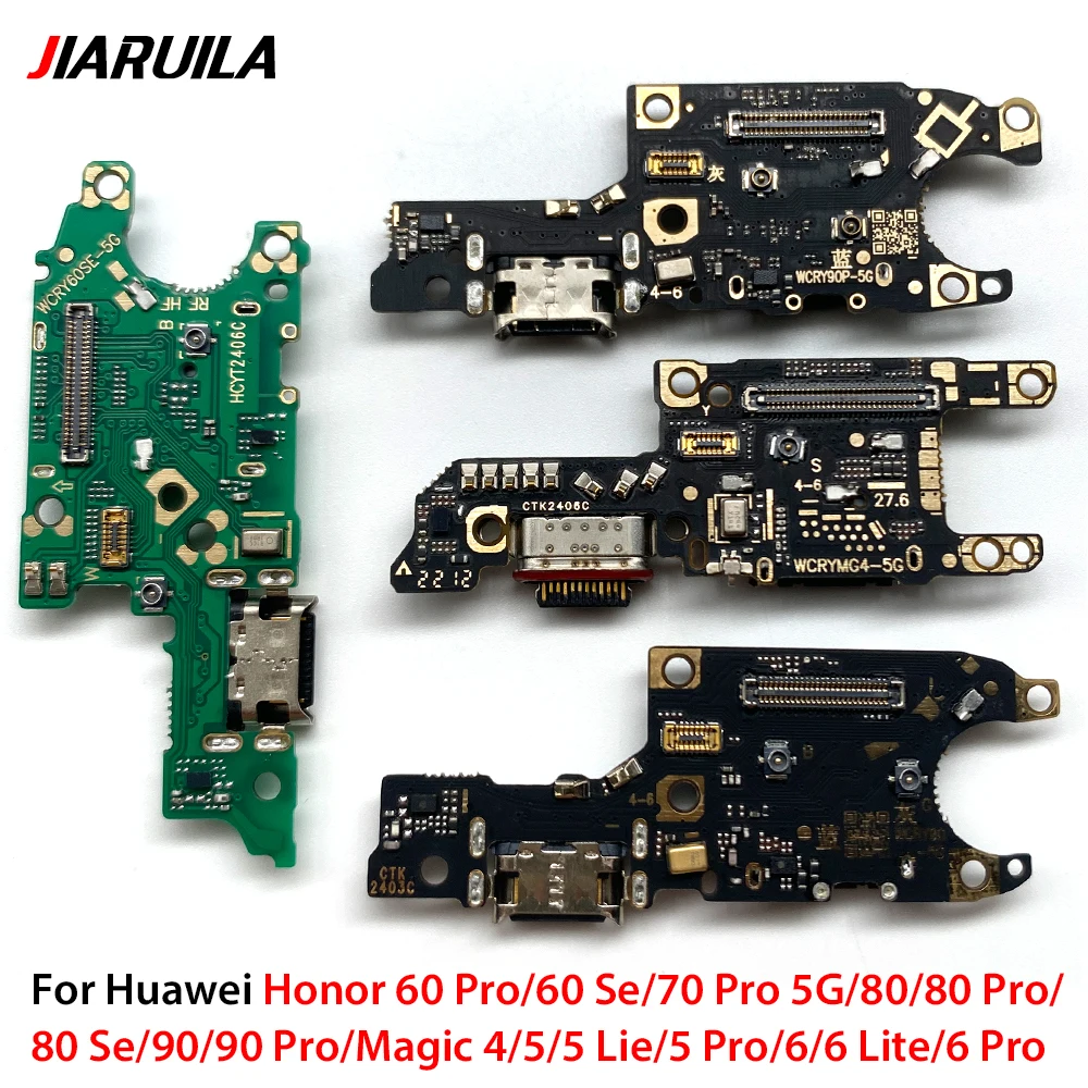 

USB-порт для зарядки, зарядное устройство, док-станция, гибкий кабель для Huawei Honor 60, 70, 80, 90 Pro, Lite, Pro, Magic 5, 6 Lite, 6 Pro