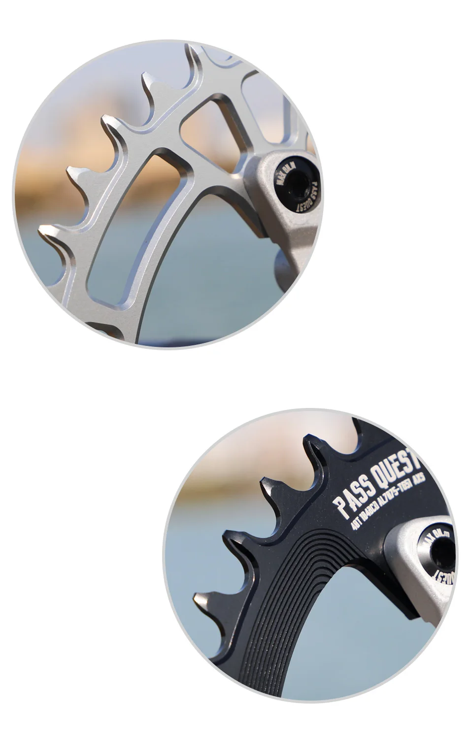 12-Gang-Achsen unterstützen 104mm bcd slx m670 m552 Mountainbike MTB Kettenblatt 104bcd 32t 34t 36t 38t 40t 42t schwarz silber – Detail 8