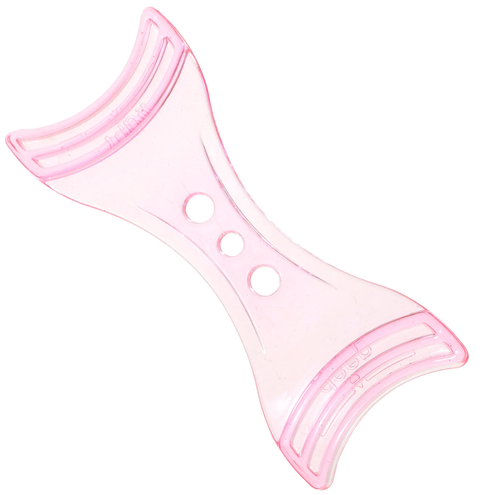 ピンクのアイライナーシェイパーツール ABS ポータブル軽量 2 つの異なる曲線角度テンプレートステンシル女性メイク初心者