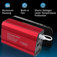 300W Power Car Power Inverter DC 12V to AC 220V USB Car Adapter Converter Improved Sine Wave Universal Plug 600W Peak Power