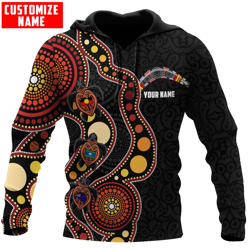 

Custom name Aboriginal turtles circle dots 3D Printed Mens zip hoodies Autumn Unisex pullover Casual Jacket Tracksuits TDD34