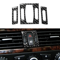 Carbon Fiber Central Air Conditioner Outlet Dashboard Panel Decor Interior Accessories For BMW E60 5 Series 08-10 X5 X6 E70 E71