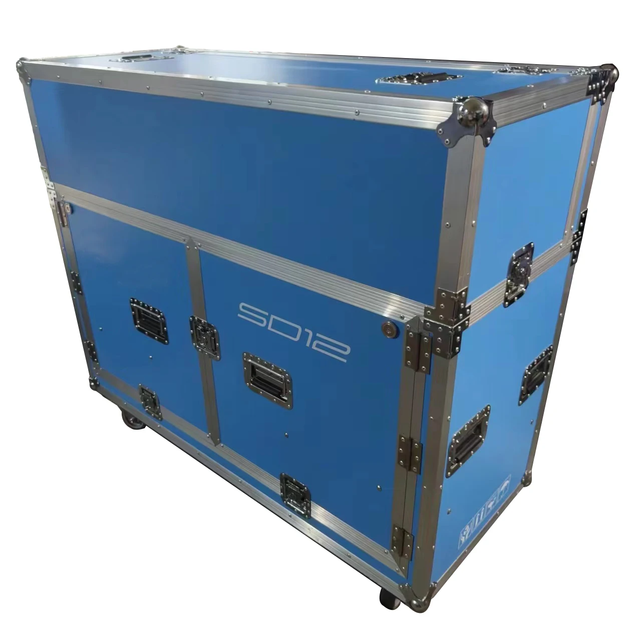 Hydraulic Flight Case for Digital Mixer Flip Road Box with Laptop Holder and 1U Space Professional Audio Equipment Trunk