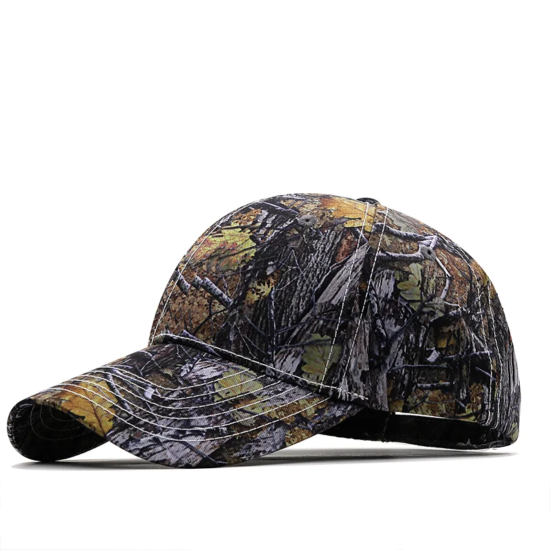 Neue Camo Baseball Kappe Angeln Caps Männer Outdoor Jagd Camouflage Dschungel Hut 3D ahorn blätter Wandern Casquette Hüte