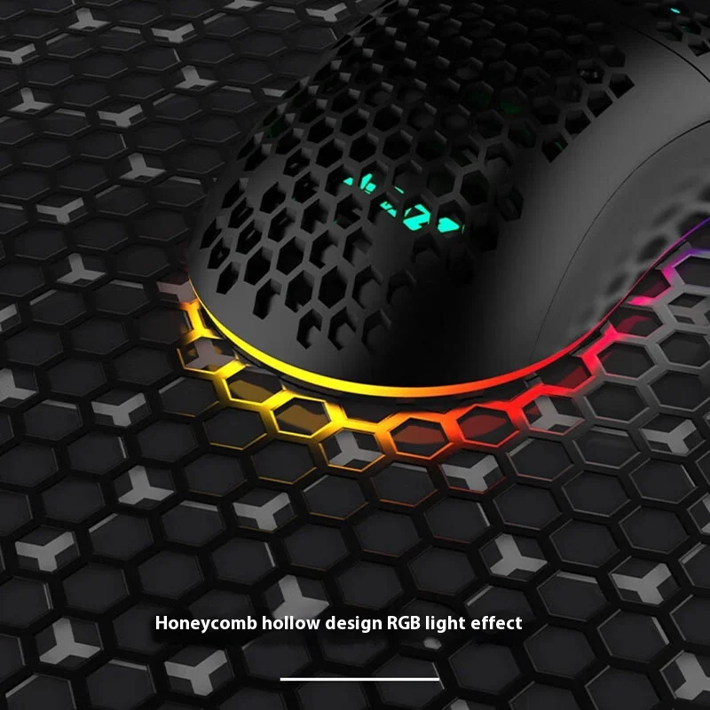 Imagem -06 - Mouse com Fio Ajustável Ajustável Dpi Rgb Paw3338 Ergonômico 7key Material Fosco para Jogo de Esportes Eletrônicos Acessórios de pc Ajazz-aj390